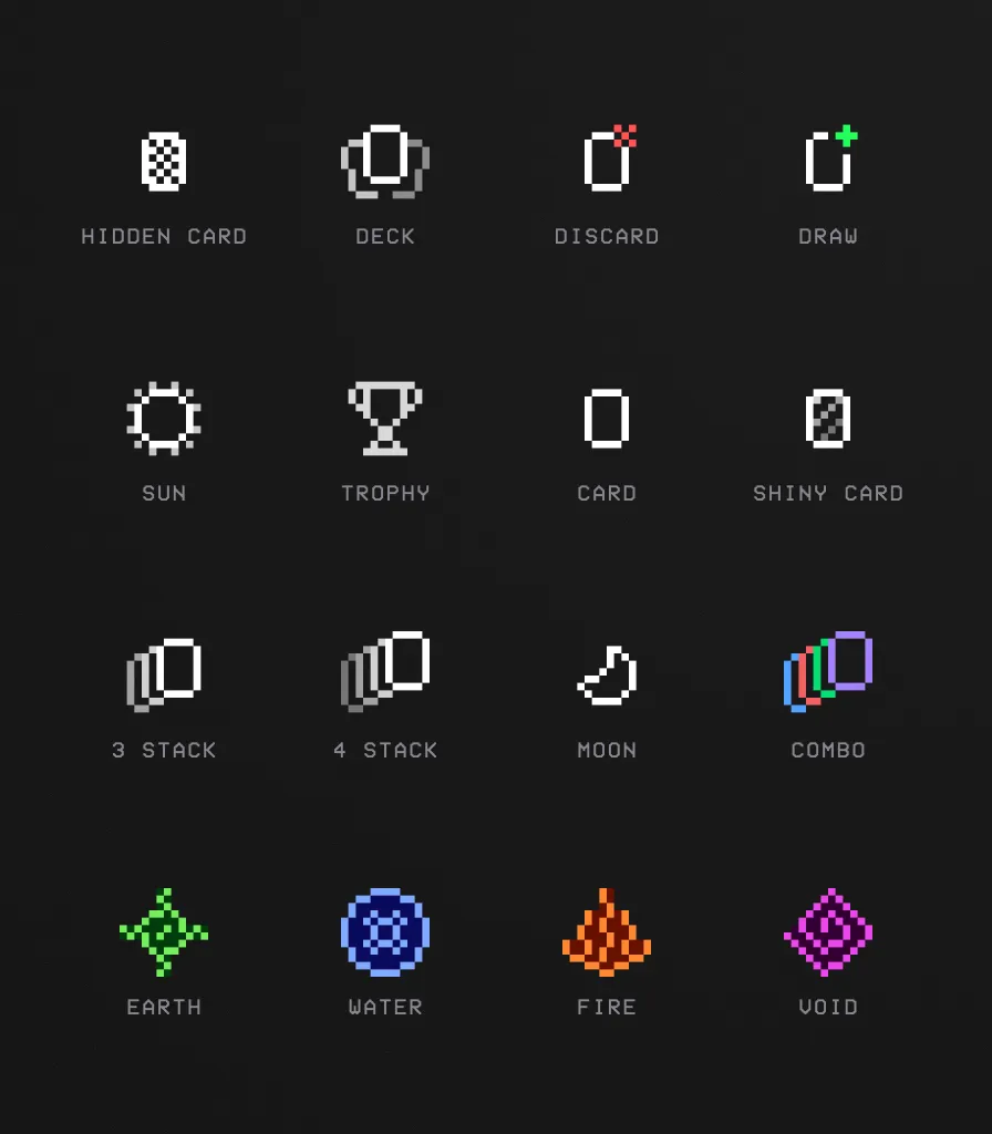 Icon set at large scale